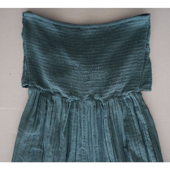 Bishop + Young K3CJS1979 Women Sz M Sea Glass Teal Elva Tie Front Jumpsuit - Picture 4 of 11